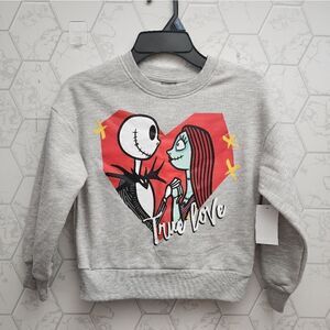 New Nightmare Before Christmas Sweater Kids True Love Fleece Lined, XS